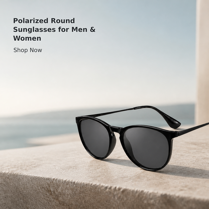 Unisex Polarized Round Sunglasses with UV Protection