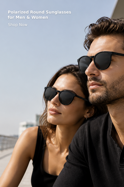 Unisex Polarized Round Sunglasses with UV Protection
